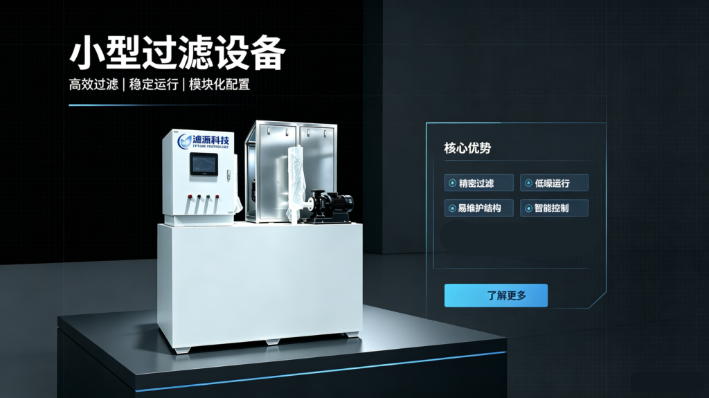 宁波滤源环保科技有限公司一体式小型刀具磨床过滤机,精密 CNC 切削液磨削油智能循环过滤设备